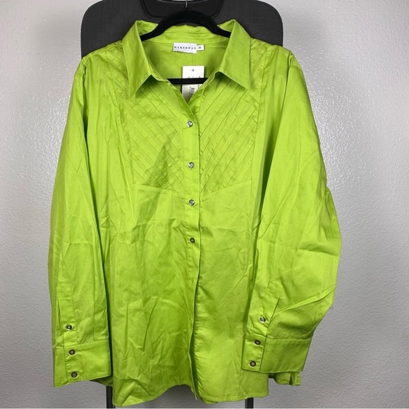 Harshman | Green Button Down Shirt - Picture 1 of 8